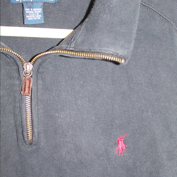 Green Polo Ralph Lauren Quarter Zip Pullover - Picture 2 of 2